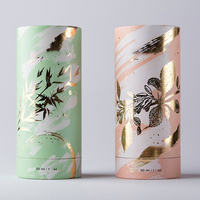 Carton rigide écologique personnalisé boîte à cylindre rond recyclé tube de papier tube de papier d'emballage cosmétique d'huile essentielle de parfum