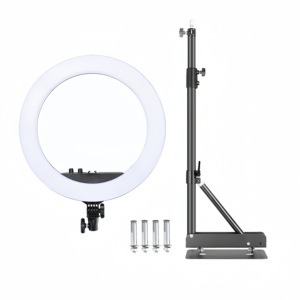 Lampada <span class=keywords><strong>LED</strong></span> ad Anello da 18 Pollici con Supporto a Parete per Vlog, Fotografia, Tatuaggi, Saloni di Bellezza, Studi e Barbieri - Product Image 2