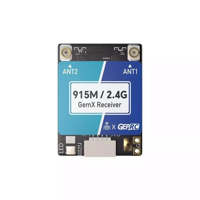 GEPRC ELRS 915M/2.4G GemX Gemini Dual Frequency Receiver 100mW LR1121 ESP32 TCXO Receiver for RC Drone FPV DIY