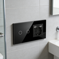 Matter Smart Switch Metall-Aluminiumrahmen 3-fach 220V Luxuriöses Erscheinungsbild für Gewerbe und hochwertige Wohnbereiche