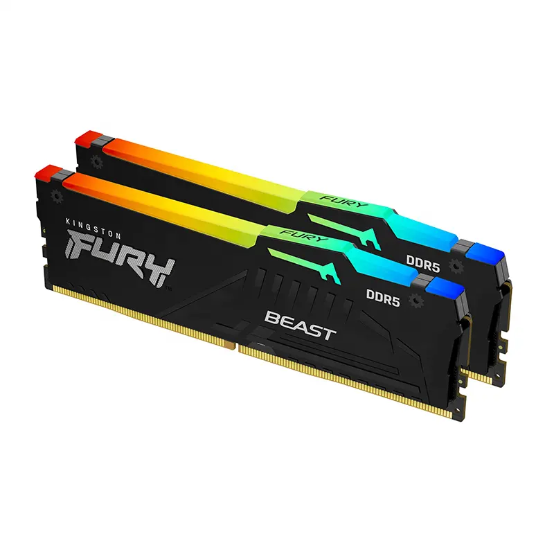 Pour Kingston Fury Beast RGB 16GB RAM 5600MT/s DDR5 16G 5600MHz Mémoire de bureau Pièces PC