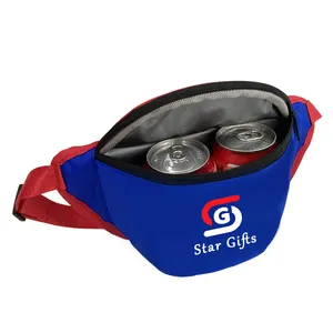 Sac de taille isotherme pour bouteilles de bière canette étanche et activités de plein air de marque personnalisée sac banane avec sangle réglable