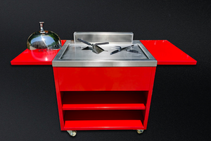 Equipo de <span class=keywords><strong>Cocina</strong></span> Móvil Rojo, <span class=keywords><strong>Plancha</strong></span> Teppanyaki para Exteriores y Buffet - Product Image 3