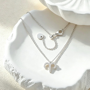 Collar <span class=keywords><strong>de</strong></span> Acero Inoxidable <span class=keywords><strong>de</strong></span> Lujo con los 12 Signos del Zodiaco, Collar Clásico con Colgante <span class=keywords><strong>de</strong></span> Plata y Circonita para Mujer, Regalos <span class=keywords><strong>de</strong></span> Joyería - Product Image 4