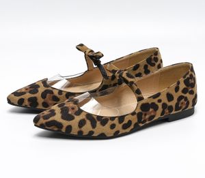 Ladies Casual Comfort Leopard Print Round Head Flat Shoes Shoelace Buckle PU Insole Anti-Slippery Breathable for Autumn Season - Product Image 4