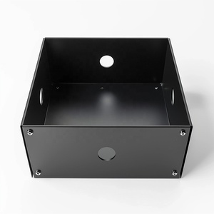 Service professionnel de découpe laser et de pliage CNC pour pièces en tôle, boîtier métallique noir mat pour contrôle industriel - Product Image 3