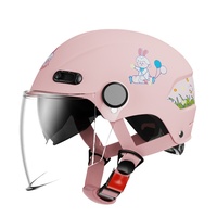 Nouveau casque de moto demi-coque pour enfants avec visière transparente, léger en ABS, respirant, certifié 3C pour les trajets en scooter et la conduite urbaine