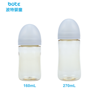 Biberon OEM ODM en PPSU avec logo personnalisé sans BPA 160ml 270ml col large corps droit facile à nettoyer pour nouveau-nés