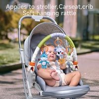 Jouets d'Éveil Tumama pour Poussette, Animaux en Peluche Douce, Ours Suspendu, Hochets en Arche, Jouet de Voyage pour Bébé Nouveau-né, Clips pour Landau, Siège Auto et Poussette