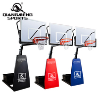 Équipement d'entraînement de terrain Hauteur réglable professionnelle 6.5-10 'Cerceau de basket-ball portable avec roues