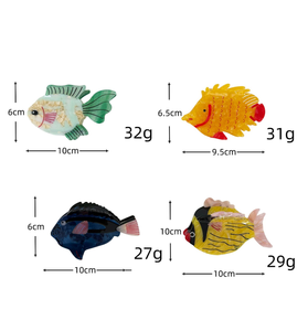 Pinces à cheveux en acétate ANKO en forme de poisson, vente en gros, pinces à cheveux personnalisées mignonnes en forme d'animaux marins pour femmes - Product Image 3