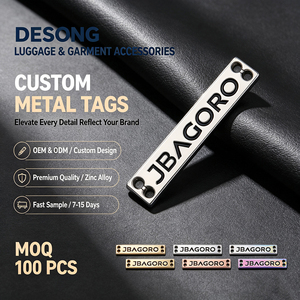 Étiquette métallique en fer gravée pour T-shirt et pull, OEM & ODM, et logo personnalisé pour la décoration de vêtements et la protection antirouille - Product Image 1