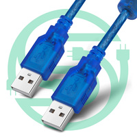 Layanan harga grosir kabel USB 2.0 tipe A Male ke Tipe A Male Printer kabel Data kabel Usb untuk Printer