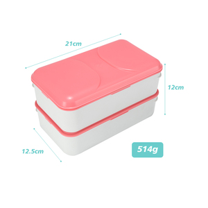 Boîte à déjeuner pour enfants <span class=keywords><strong>3</strong></span> <span class=keywords><strong>compartiments</strong></span> double 2 couches <span class=keywords><strong>bento</strong></span> pour enfants scolaire repas gonflable japonais pièces - Product Image 2