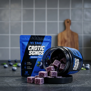 Hombres y mujeres adultos usan una gomita de creatina con sabor a agua (dosis personalizable) |   Potenciador de energía y crecimiento muscular - Product Image 1
