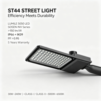 CHZ ST44 200W Yüksek Güçlü Akıllı LED Sokak Lambası 150 Lümen/Watt IP66 IK09 5 Yıl Garantili Havaalanı Peremesi İçin