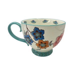 แก้วเซรามิคขนาดใหญ่ 16 ออนซ์ สไตล์โบโฮ ลายวาดมือ แก้วกาแฟลายดอกไม้ แก้วลายสตรอว์เบอร์รี พร้อมลายเพ้นท์มือ - Product Image 2