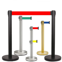 Poteau escamotable de barrière de ceinture de support de garde-corps de barrière de file d'attente d'aéroport pour le poteau de contrôle de foule