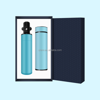 Ensemble de cadeaux promotionnels pour entreprise, série de couleurs Morandi, affichage de la température, tasse sous vide + parapluie, ensemble de marquage cadeau