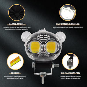 Nouveauté : Phares antibrouillard LED avant pour moto 12V-80V, faisceau haut/bas, 2 lentilles, température de couleur 6000K, matériau aluminium - Product Image 4
