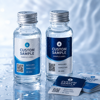Étiquettes de peptides imperméables personnalisées en PET BOPP pour flacons, autocollants pour petits échantillons, emballage par lots, service d'impression QR OEM