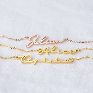 Collana con nome personalizzato con ciondolo in acciaio inossidabile collane in oro placcato gioielli di moda regalo per uomo donna - Product Image 3