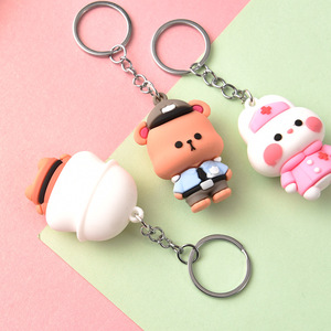 Porte-clés animalier de dessin animé personnalisé, pendentif de sac à dos, prix pratique pour les élèves de maternelle, événement promotionnel, petit cadeau - Product Image 4