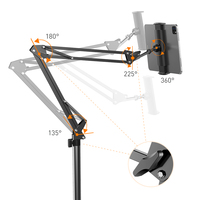 Soporte para tableta con base de metal grueso y pesado de fábrica Feixiang, soporte para tableta de teléfono móvil ajustable en altura multiángulo giratorio 360