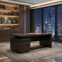 Bureau de direction de luxe en panneaux de particules de qualité E1 avec bande PVC 2 mm – Mobilier de bureau moderne pour cadre