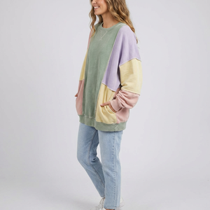 <span class=keywords><strong>Sweat</strong></span>-shirt à capuche en coton French Terry pour <span class=keywords><strong>femme</strong></span>, délavé, patchwork color-block, col rond, coupe oversize, personnalisable - Product Image 2