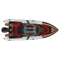 Bateau de pêche pneumatique en aluminium RIB Hypalon de 22 pieds (680 cm) le plus vendu avec volant