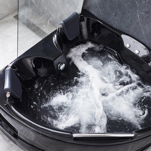 Venta negra <span class=keywords><strong>Precios</strong></span> de baño de vidrio interior moderno Esquina de masaje de spa Jacuzzier de acrílico multifuncional Bañera de <span class=keywords><strong>hidromasaje</strong></span> <span class=keywords><strong>Bañeras</strong></span> e hidromasajes - Product Image 4