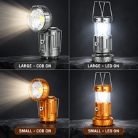 Lanterne solaire LED multifonctionnelle pour le camping, lampe d'urgence rechargeable portable pour les aventures en plein air