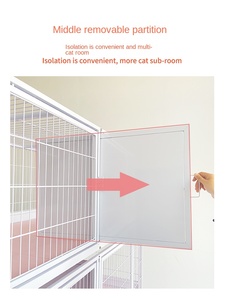 Cage d'élevage pour chat et pigeon d'intérieur à motif solide Cage à lapin renforcée avec boîte d'emballage Maison pour petit chat gras - Product Image 4