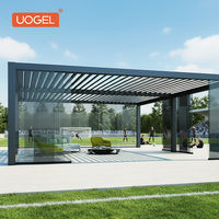 Pavillon de balcon extérieur en aluminium UOGEL C7, luxe, écologique, cadre thermolaqué, système de protection solaire avancé