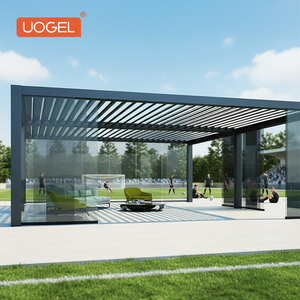Pavillon <span class=keywords><strong>de</strong></span> terrain <span class=keywords><strong>de</strong></span> football pour membres, salon extérieur <span class=keywords><strong>de</strong></span> luxe avec structure thermolaquée, système <span class=keywords><strong>de</strong></span> protection solaire avancé UOGEL C7 - Product Image 1