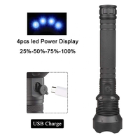 Lampe Torche LED Haute Puissance XHP70.2, Rechargeable USB, Zoomable, Indicateur de Batterie, 5000 Lumens
