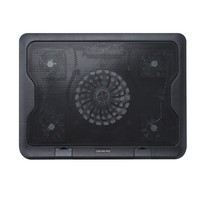 Coussin de refroidissement pour ordinateur portable à hauteur réglable à bas prix vitesse du vent variable 5 ventilateurs 2 ports USB matière plastique utilisée produit en stock