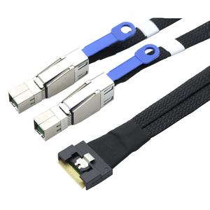 PCI-E 4.0 Slimline SFF-8654 8i - 2x Mini SAS HD SFF-8644 Konektörü Sunucu Veri Uzatma Kabloları Kablolar 0.5M - Product Image 6