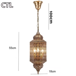 โคมไฟเพดานสไตล์โมร็อกโก ลอฟท์ ย้อนยุค วินเทจ คลาสสิก รัสติก โลหะกลวง แนวอินดัสเทรียล สำหรับห้องครัวและบาร์ - Product Image 6