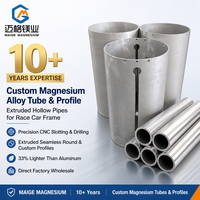 Tube profilé en alliage de magnésium Maige sur mesure, extrudé, rond, carré, creux, pour structure de châssis de voiture de course, vente en gros