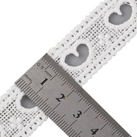 Ruban de dentelle brodé en polyester blanc, élastique, soluble dans l'eau, à fleurs 3D, ajouré, pour vêtements, vente en gros d'usine