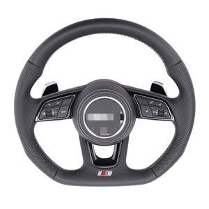 <span class=keywords><strong>Volant</strong></span> sport en fibre de carbone haute performance de luxe pour <span class=keywords><strong>Audi</strong></span> RS-<span class=keywords><strong>line</strong></span> B9 A4 A5 S4 S5, cuir perforé gris - Product Image 6