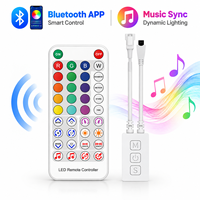 Contrôleur de bande LED RGBIC SPI DC5-24V, application, télécommande IR, synchronisation musicale, contrôleur LED adressable pour WS2811 WS2812B SK6812