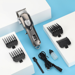 Cabello profesional de metal completo para uso en peluquero, cuchillas de acero inoxidable de alta calidad, carga USB, uso comercial doméstico - Product Image 6