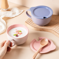 Tasse à café en céramique, grande taille, colorée, micro-ondes, soupe, céréales, grès