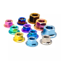 Écrou hexagonal à bride en titane M8, couleur arc-en-ciel, vente chaude usine