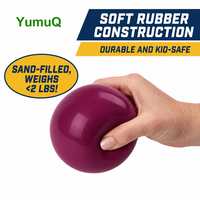 YumuQ – Ensemble de boules de pétanque souples de 90 mm pour l'extérieur, jeu de pelouse, boules de boccia en caoutchouc avec sac de transport pour jardin