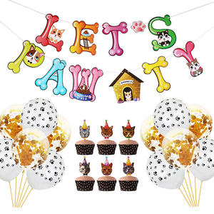 LETS PAWTY perro mascota fiesta globo paquete mascota <span class=keywords><strong>cumpleaños</strong></span> fiesta telón <span class=keywords><strong>de</strong></span> fondo decoración arreglo - Product Image 3