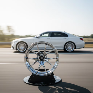 Jantes de course en alliage <span class=keywords><strong>d</strong></span>'aluminium concaves AK Forged 5x112/120 pour M3/M4/M5 Mercedes <span class=keywords><strong>Audi</strong></span> <span class=keywords><strong>RS</strong></span>-18-21 pouces, finition chrome - Product Image 1